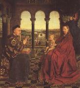 Jan Van Eyck The Virgin of Chancellor Rolin (mk45) USA oil painting artist